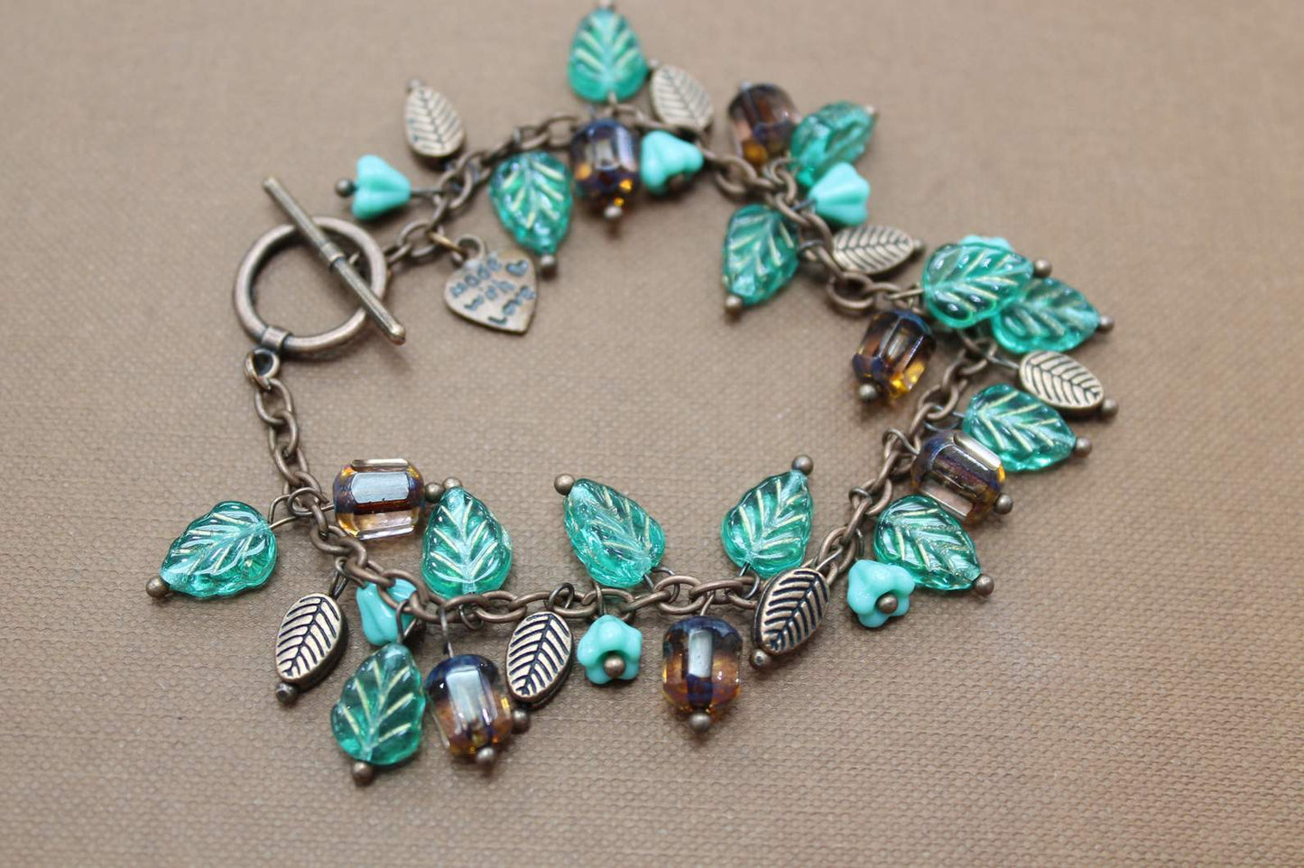 Czech Beaded Copper Bracelet
